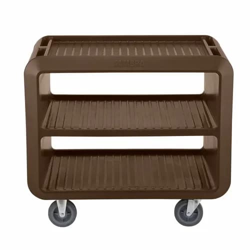 Cambro SC337131 3-Shelf 600 Lb. Capacity Dark Brown Utility Bus Cart