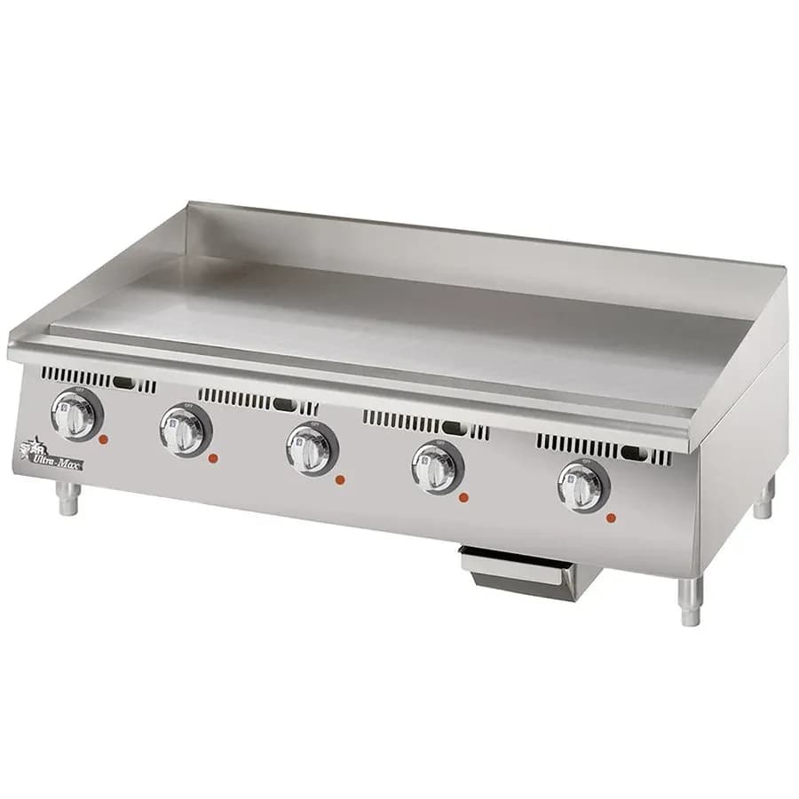 Star 760TA Ultra-Max® Series Electric Countertop Griddle 60 Inch Wide Electrical Snap-Action Thermostat Control Rectangle Polished Steel 1 Inch Thick Plate Heavy-Duty — 240V, 1PH — view 3