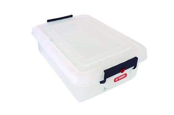 General Electric 91172 Araven 7.5 Gallon Polypropylene Food Storage Box 20-7/8" x 15-5/8" x 6-1/4"