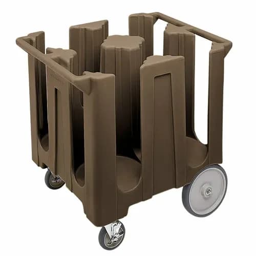 Cambro DC1225131 Polyethylene 4 Dark Brown Dish Caddy With 4 Dividers