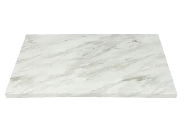 Modesto PKS-4264 30" x 48" Rectangular Faux White Marble Table Top