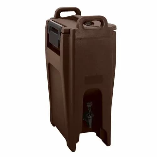 Cambro UC500131 Camtainer 5-1/4 Gallon Insulated Dark Brown Beverage Dispenser