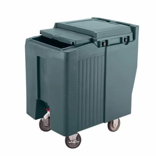 Cambro ICS175L191 Slidinglid 175 Lb. Granite Gray Mobile Ice Caddy