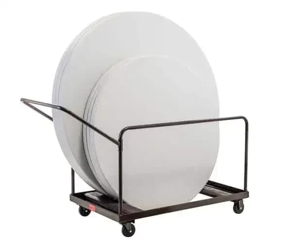 National Public Seating DY-60R Folding Table Dolly - Vertical Storage -48"R, 60"R Tables — view 3