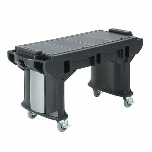 Cambro VBRTLHD5110 Versa Food Bar 4-Pan Black Cold Food Serving Counter