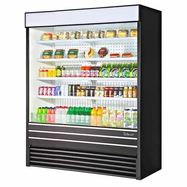 Turbo Air TOM-60EB-N Black Vertical Air Curtain Open Display Merchandiser 60"W