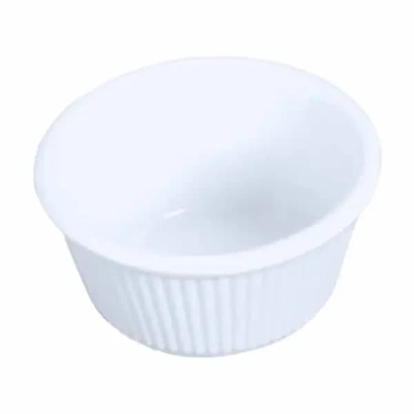 Thunder Group ML532W1 White 4 oz. Fluted Melamine Ramekin | Case of 12