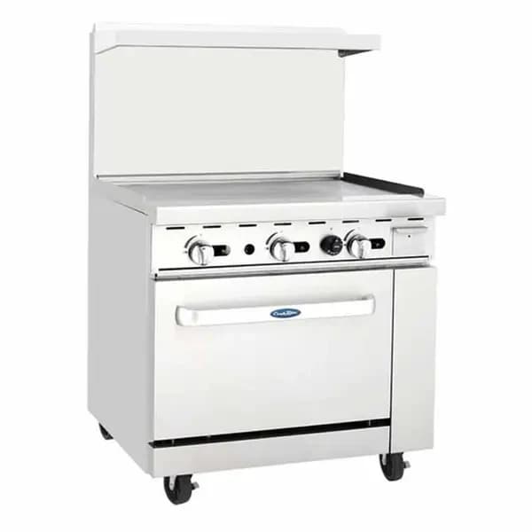 Atosa AGR-36G-NG Natural Gas Range with 36" Griddle-Standard Oven 36"W