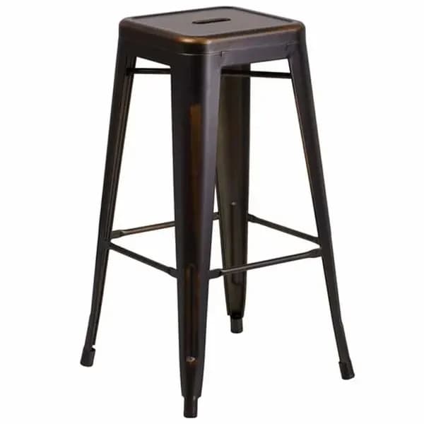 Flash Furniture ET-BT3503-30-COP-GG Copper Galvanized Steel Bar Stool