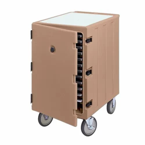 Cambro 1826LTC157 Camcart Insulated Coffee Beige Front Loader Food Carrier
