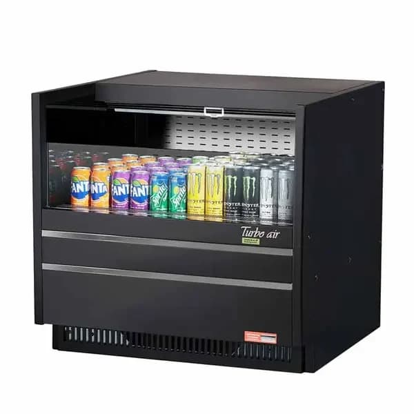 Turbo Air TOM-36UC-B-N Black Drop-In Open Display Case Merchandiser 36-1/4"W