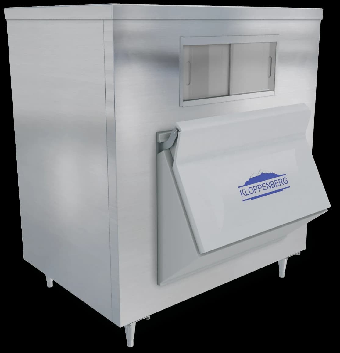 Kloppenberg 1915-SBB Ice Storage Bin 2180 Pound Capacity Stainless Steel Interior