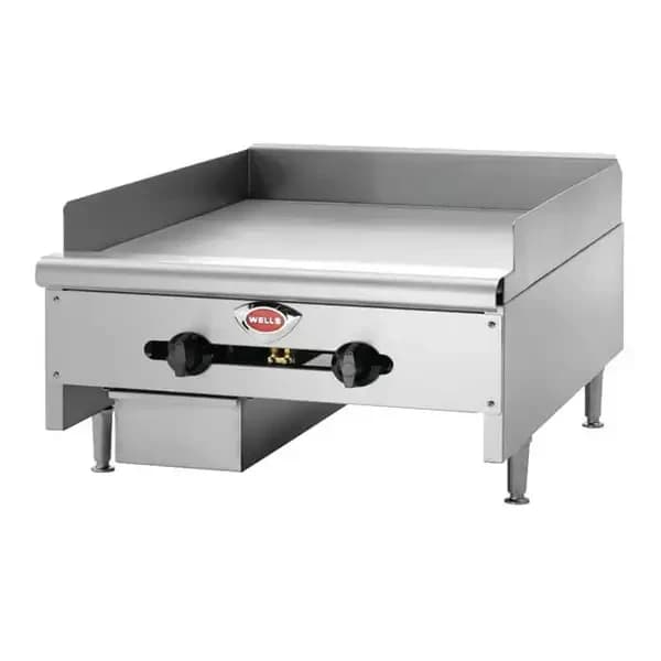 Wells HDG-2430G Heavy Duty 60,000 BTU Manual Control Gas Griddle 24"W