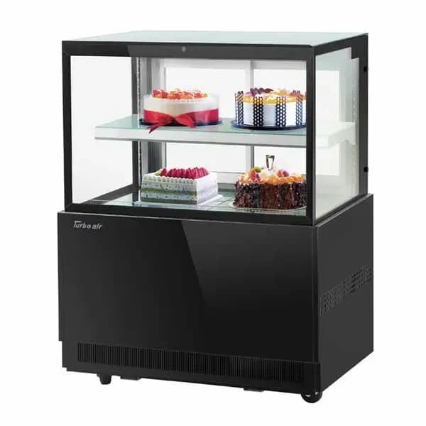 Turbo Air TBP36-46FN-B Refrigerated Black Bakery Display Case 35-3/8"W