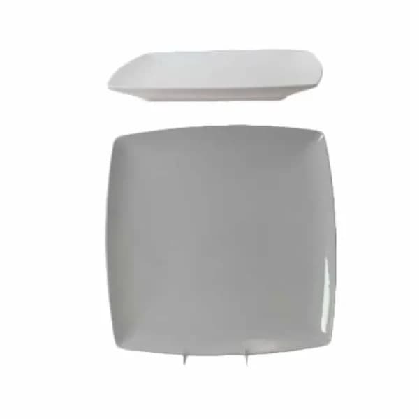 Thunder Group 29012WT Classic White 12" x 12" Square Melamine Plate | Case of 12
