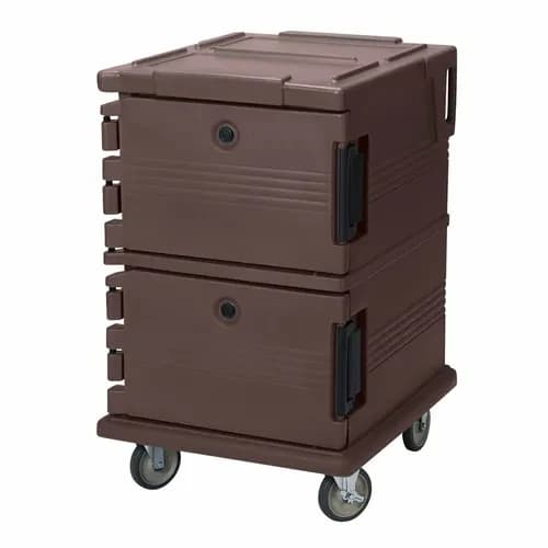 Cambro UPC1200131 Ultra Cam Cart Insulated Dark Brown Front Loader Food Carrier