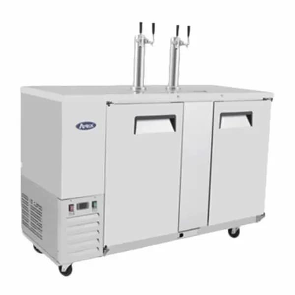 Atosa MKC58GR 2-Keg Stainless Steel Direct Draw Beer Dispenser 57-3/4"W