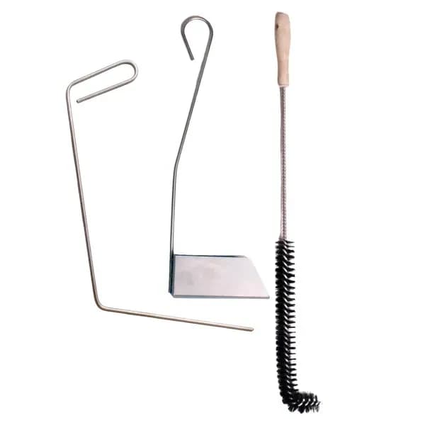 Patriot 3-Piece Commercial Deep Fryer Cleaning Kit with Clean Out Rod, Crumb Scoop, and L-Tip Brush