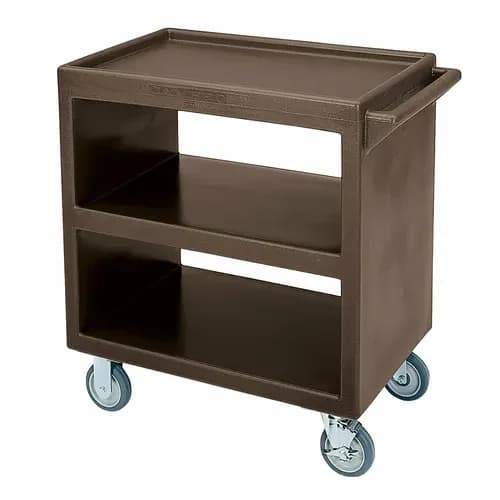 Cambro BC2304S131 3-Shelf 500 Lb. Capacity Dark Brown Utility Bus Cart