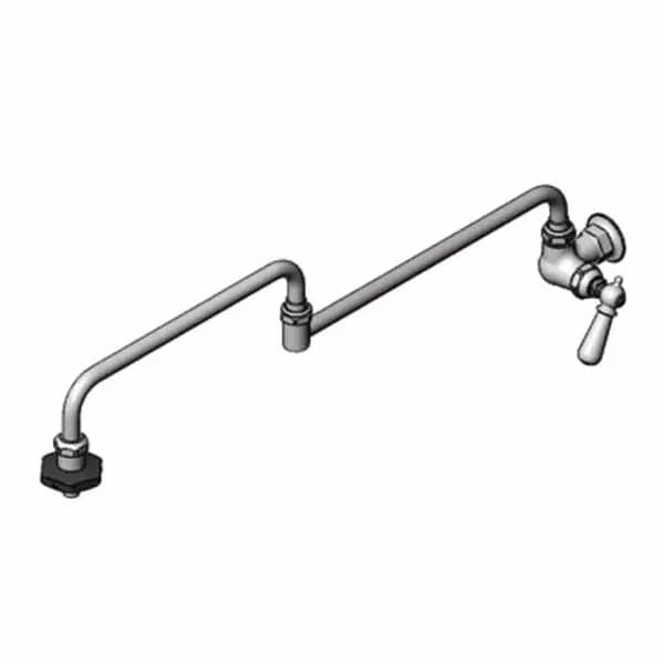 T&S Brass B-0592-26-CH T&S Wall Mount Pot and Kettle Filler Faucet with 26" Double-Jointed Nozzle