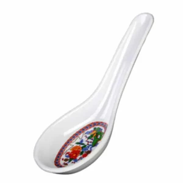 Thunder Group 7002TP Peacock 1/2 oz. Melamine Wonton Soup Spoon | Case of 60