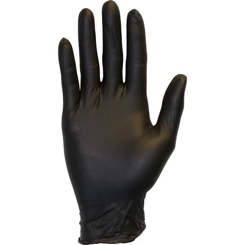 General Electric GNPR-LG-BK Impact Large Powder Free Black Nitrile Disposable Gloves | Box of 100