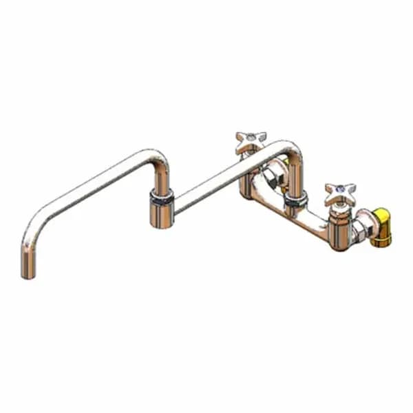 T&S Brass B-0292 T&S 8" Wall Mount Big-Flo Pot and Kettle Filler Faucet with 24" Double-Jointed Swing Nozzle