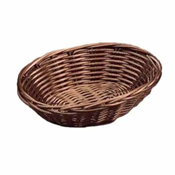 Tablecraft 1471 Brown Oblong Woven Basket 7" x 5-1/4" x 2 | Case of 12