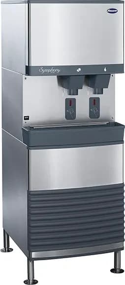 Follett 110FB414A-S Symphony Plus™ Freestanding Ice and Water Dispenser 425 Pound Daily Production 90 Pound Storage SensorSAFE™ Dispense Nugget Style Ice — 115V, 1PH