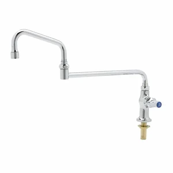 T&S Brass B-0255-18DJX-CR T&S Single Hole Deck Mount Pantry Faucet with 18" Double Jointed Swivel Spout Nozzle