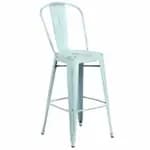 Flash Furniture XU-DG-TP001B-30-GG Silver Galvanized Steel Bar Stool — view 3