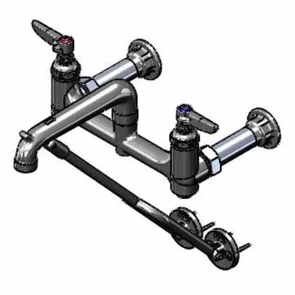 T&S Brass B-0650-RGH T&S 8" Wall Mount Service Sink Faucet