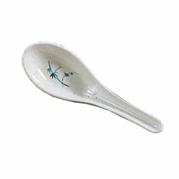 Thunder Group 7003BB Blue Bamboo 3/4 oz. Melamine Wonton Soup Spoon | Case of 60