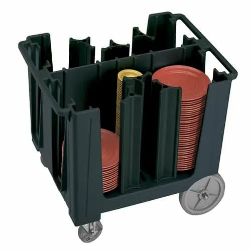 Cambro ADCS110 Polyethylene 6 Black Dish Caddy With 6 Adjustable Dividers