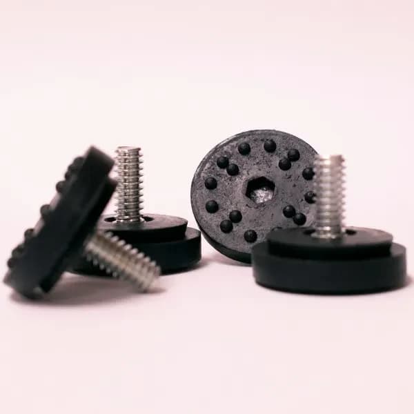 Modesto PKS-5850 Black Table Base Glides with 1/4" Thread | Pack of 4