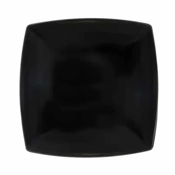 Thunder Group 29009BK Classic Black 9" x 9" Square Melamine Plate | Case of 12