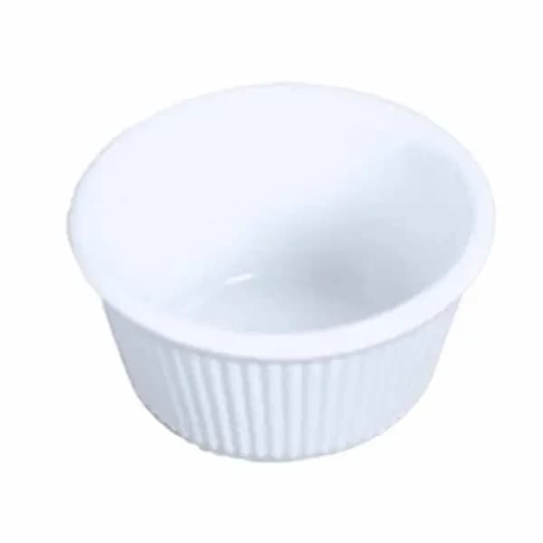 Thunder Group ML509W1 White 2 oz. Fluted Melamine Ramekin | Case of 12