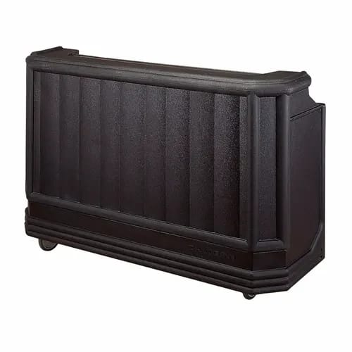Cambro Cambar BAR730DX110 Black Portable Bar 7-Bottle Speed Rail Portable Bar 72-3/4"W X 26"D X 48"H — view 1