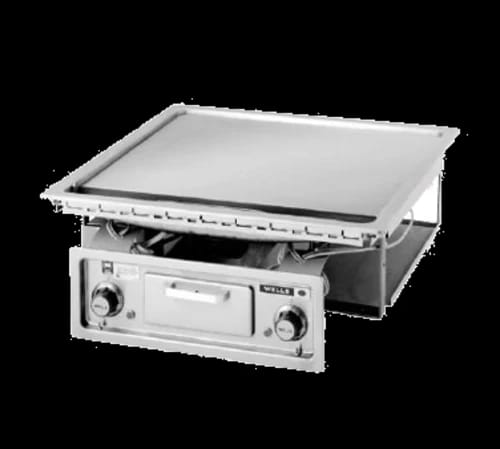 Wells G-136 Electric Built-In Griddle 22 Inch Wide Thermostatic Control Rectangle Polished Steel 0.5 Inch Thick Plate Medium-Duty — 208V, 3PH — view 1