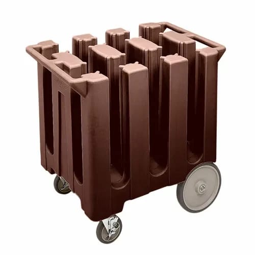 Cambro DC575131 Polyethylene 6 Dark Brown Dish Caddy With 6 Dividers — view 1