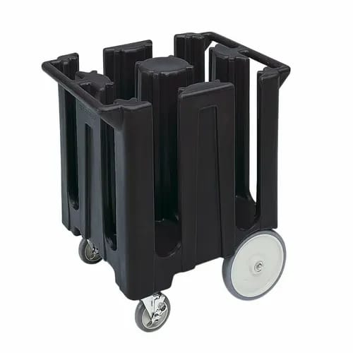 Cambro DC825110 Polyethylene 4 Black Dish Caddy With 4 Dividers — view 1