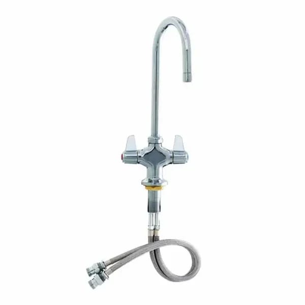T&S 5F-2SLX05 Single Hole Deck Mount Equip Faucet with 5-3/4" Gooseneck Spout — view 2