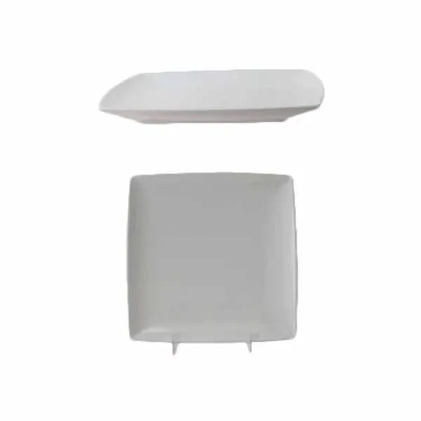 Thunder Group 29007WT Classic White 7-1/4" x 7-1/4" Square Melamine Plate | Case of 12 — view 2
