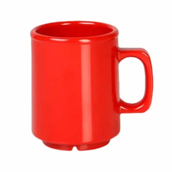 Thunder Group CR9010PR Red 8 oz. Melamine Mug/Cup | Case of 12 — view 1