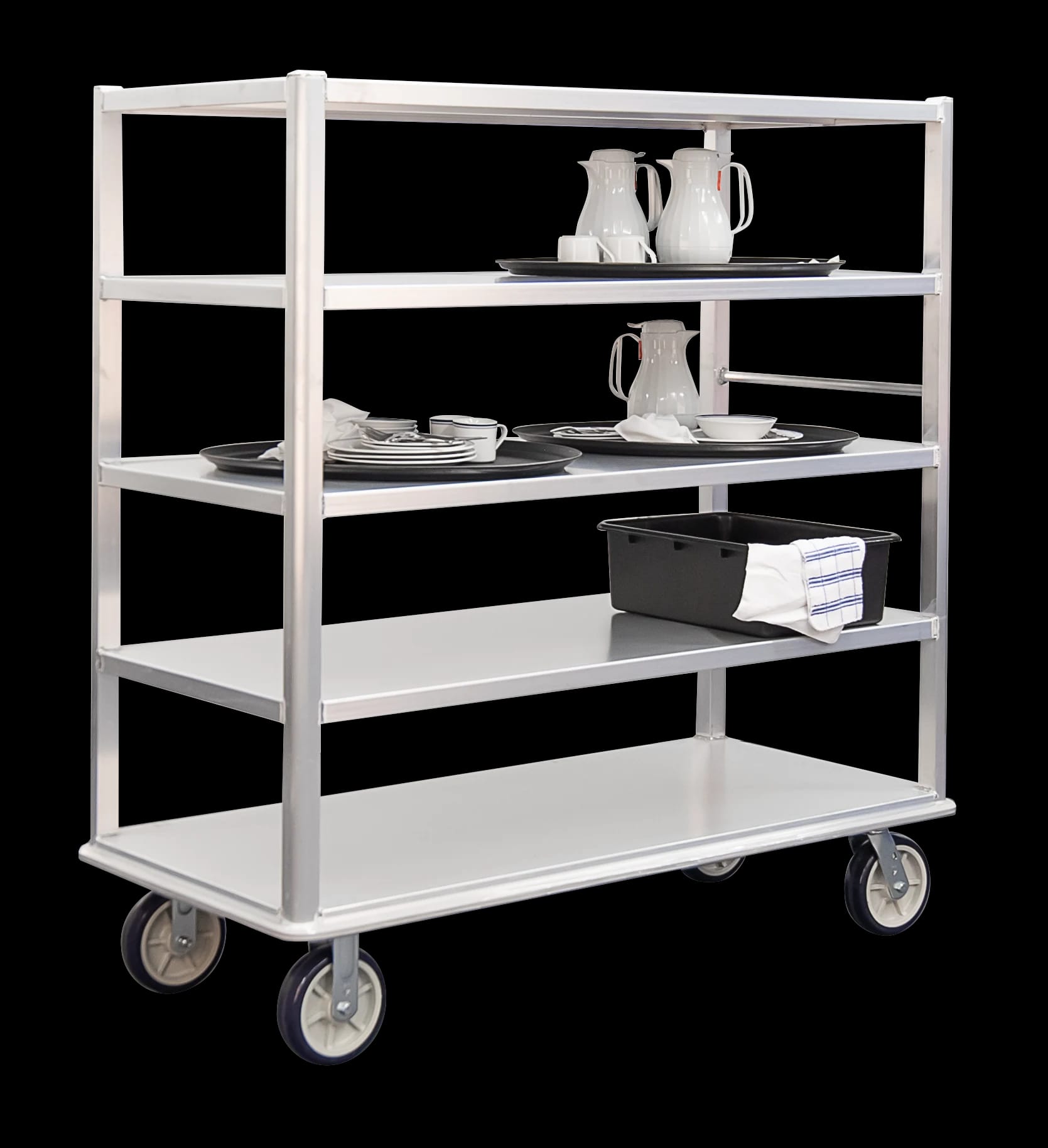 Carter-Hoffmann® T545 Freestanding Queen Mary Cart 3000 Pound Capacity 5 Shelves — view 3