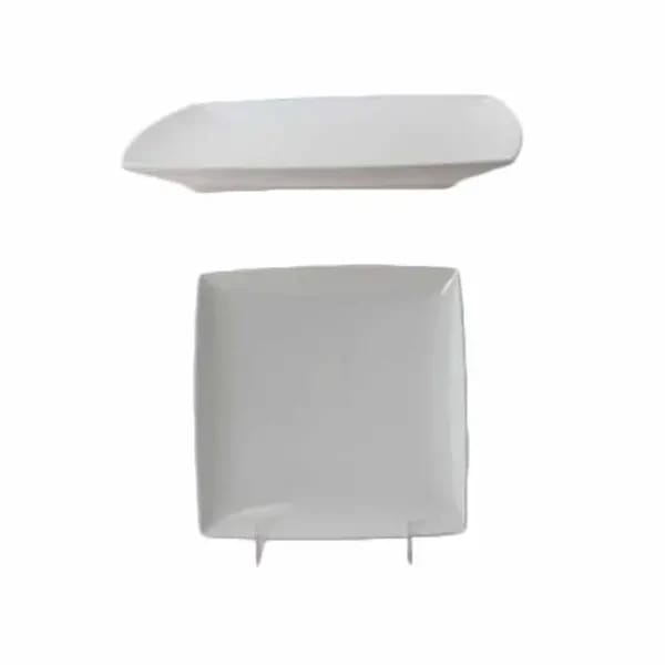 Thunder Group 29006WT Classic White 6" x 6" Square Melamine Plate | Case of 12 — view 1