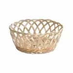 Tablecraft 1177W Natural Round Woven Basket 7" x 2" | Case of 12 — view 3