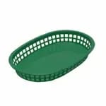Tablecraft 1076BK Black Oval Chicago Platter Basket 10-1/2" x 7" x 1-1/2 | Case of 36 — view 4