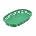 Tablecraft 1076FG Forest Green Oval Chicago Platter Basket 10-1/2" x 7" x 1-1/2 | Case of 36 — view 5