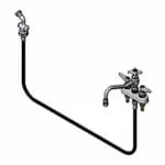 T&S B-1156 4" Wall Mount Workboard Faucet with 8" Swing Spout Nozzle and Spray Hose — view 6